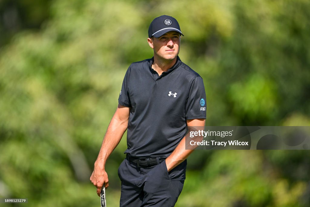 Jordan Spieth during the pro-am prior to The Sentry at The Plantation Course at Kapalua on January 3, 2024 in Kapalua, Maui, Hawaii. (Photo by Tracy Wilcox/PGA TOUR via Getty Images)