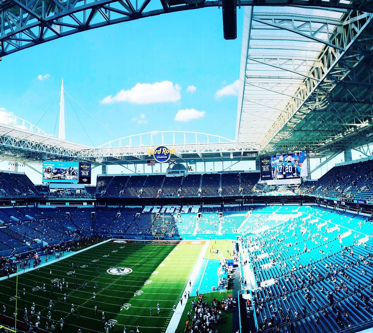 Packers vs Dolphins game photos on Christmas at Hard Rock Stadium