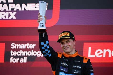 Piatri celebrates his first podium in F1/Source: thebestF1