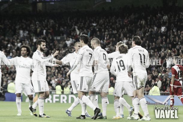 El Real Madrid celebra un gol | Foto: VAVEL