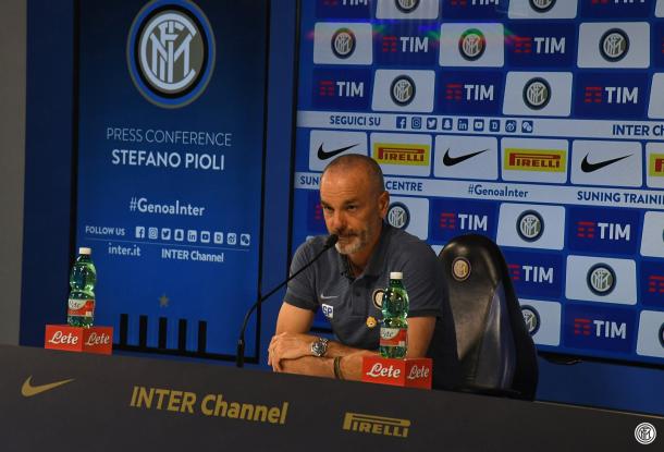 Stefano Pioli en una de sus últimas rueda de prensa / Foto: FC Internazionale