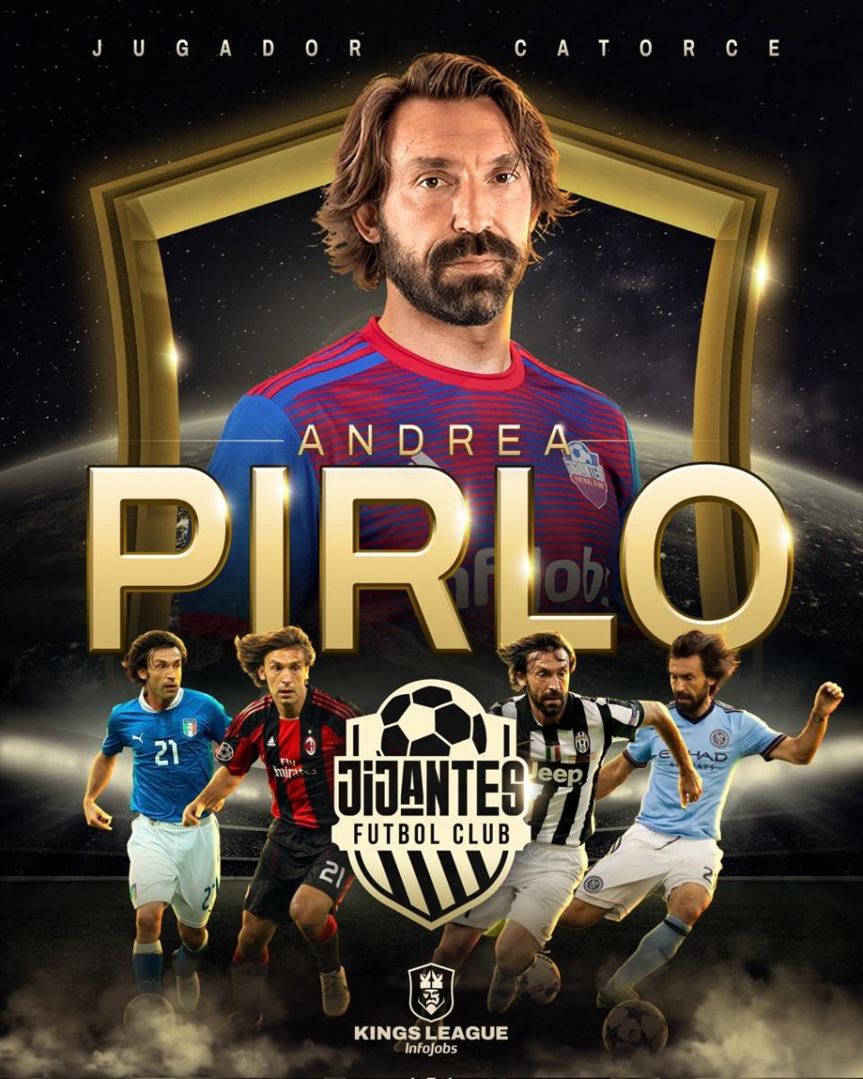 Andrea Pirlo, jugador 14 de Jijantes | Imagen: Kings League