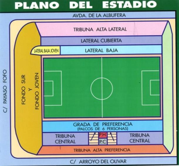 Planos del Estadio de Vallecas. Foto: Rayo Vallecano