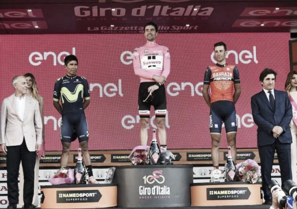 Tercer puesto de Nibali en el Giro del centenario / Fuente: @giroditalia