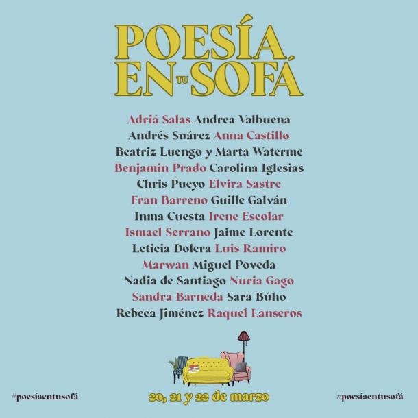 Cartel del festival #PoesíaEnTuSofá | Foto: @poesiaentusofa