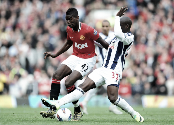 Pogba making a rare appearance during his first spell with United | Photo: Michael Regan/ Getty Images Sport