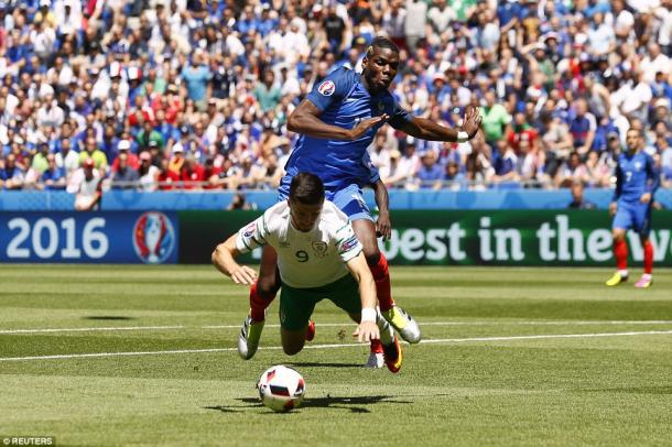 Pogba conceded the early penalty against Ireland, but improved as the game wore on (photo; Reuters)