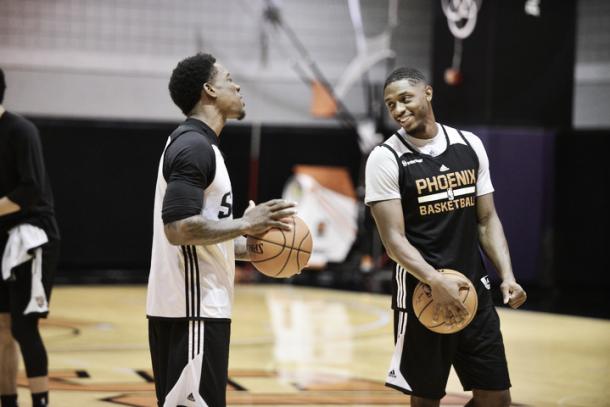 Eric Bledsoe y Brandon Knight en un entrenamiento | NBA