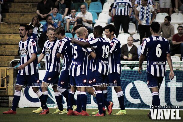 Los jugadores del Deportivo celebrando un gol | David Dopko