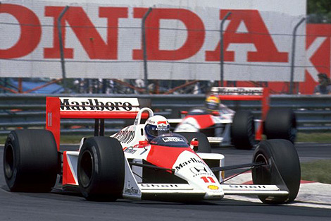 Golden Years: Alain Prost and Ayrton Senna in the McLaren Honda MP4/4, 1988.