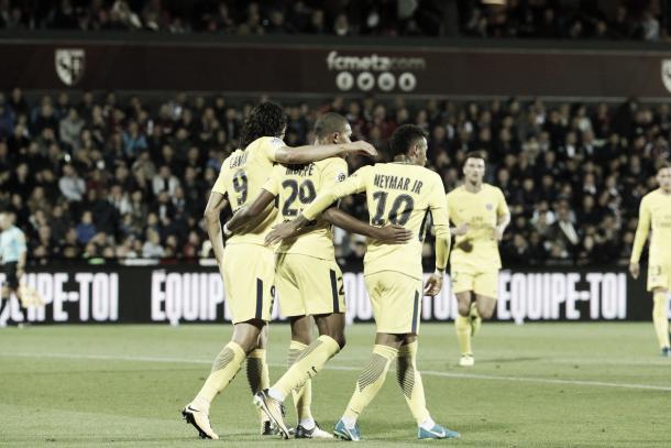 El tridente ya debutó con victoria y muchos goles / Foto: PSG TW