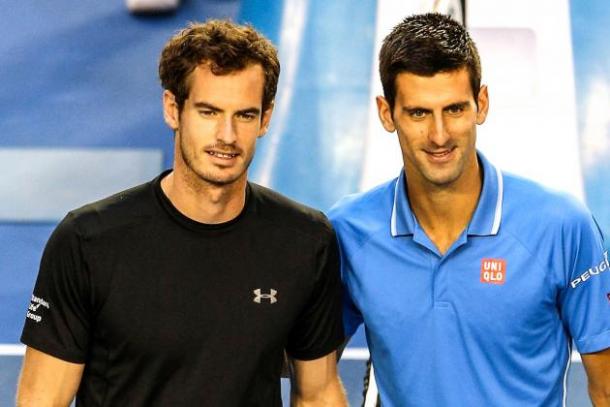 Murray y Djokovic en Melbourne, 2015. Foto: australianopen.com