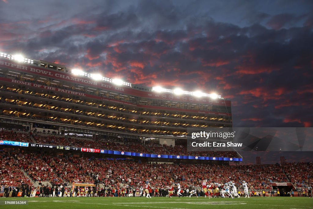 A view of Levi's Stadium during the third quarter between the Detroit Lions and San Francisco 49ers in the NFC Championship Game on January 28, 2024 in Santa Clara, California. (Photo by Ezra Shaw/Getty Images)