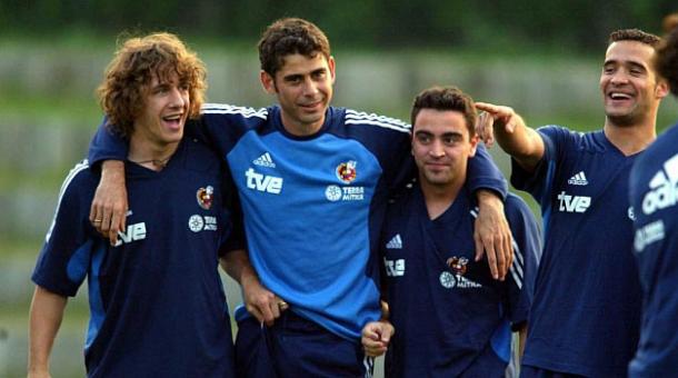 Puyol, Hierro y Xavi jugaron juntos en la selección | Foto: Diario Gol