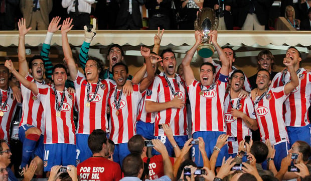 El Atleti levantando su primera Supercopa de Europa / Atlético de Madrid