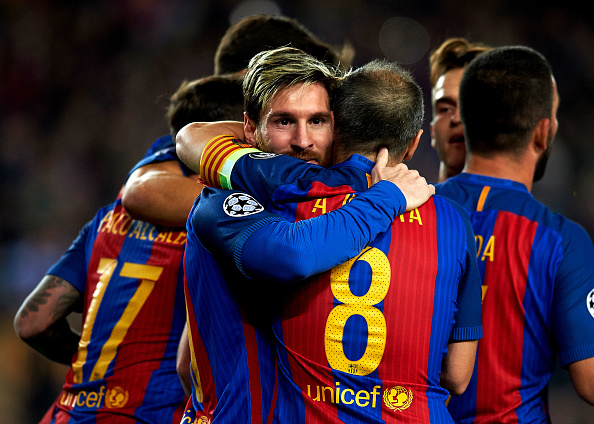 Pecando no jogo coletivo, Barça dependeu mais uma vez de Messi para tranquilizar a partida | Foto: Josep Lago/AFP/Getty Images