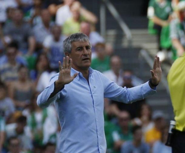 Quique Setién, entrenador del Real Betis Balompié. Fuente: realbetisbalompie.es