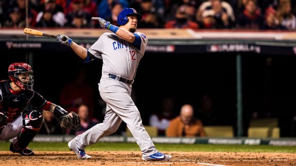 Kyle Schwarber hitting in the 2016 World Series-ESPN