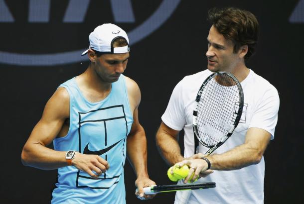 Nadal in Melbourne with new coach Carlos Moya | Photo: REUTERS