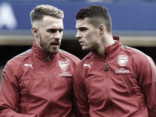 Aaron Ramsey y Granit Xhaka jugaron juntos en el Arsenal | Foto: Arsenal