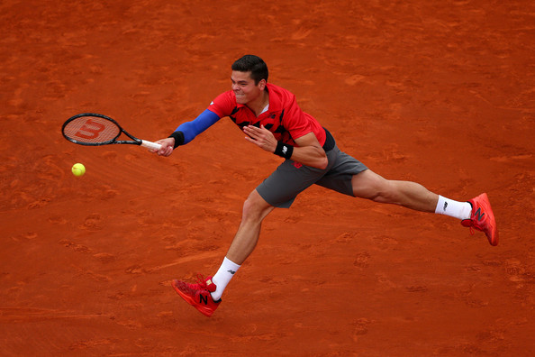 Raonic lost to an in-form Djokovic in his solitary French Open quarterfinal in 2014 (Photo by Dan Istitene / Getty)
