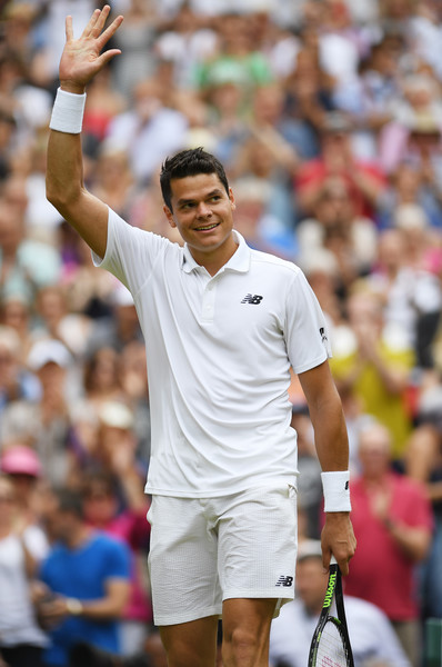 Raonic celebrates his victory over Federer (Photo by Shaun Botterill / Source : Getty Images)