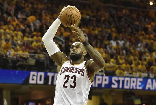 Cleveland Cavaliers forward LeBron James (23) attack the rim. Photo by: David Richard-USA TODAY Sports 