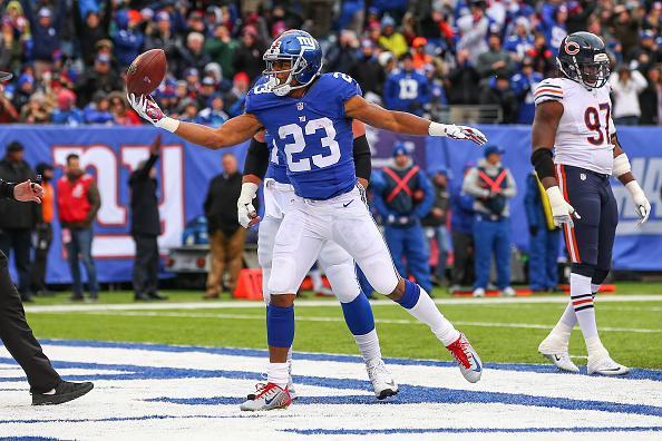 Rashad Jennings in action during last week's win over the Chicago Bears (Photo by Jeff Zelevansky/Getty Images)