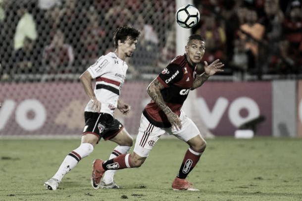 Rodrigo pode ter feito uma de suas últimas partidas pelo São Paulo no último domingo (2), contra o Flamengo (Foto: Alexandre Loureiro/Getty Images)