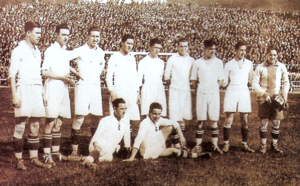 Plantilla del Real Madrid en el año 1924. Fuente: EFE