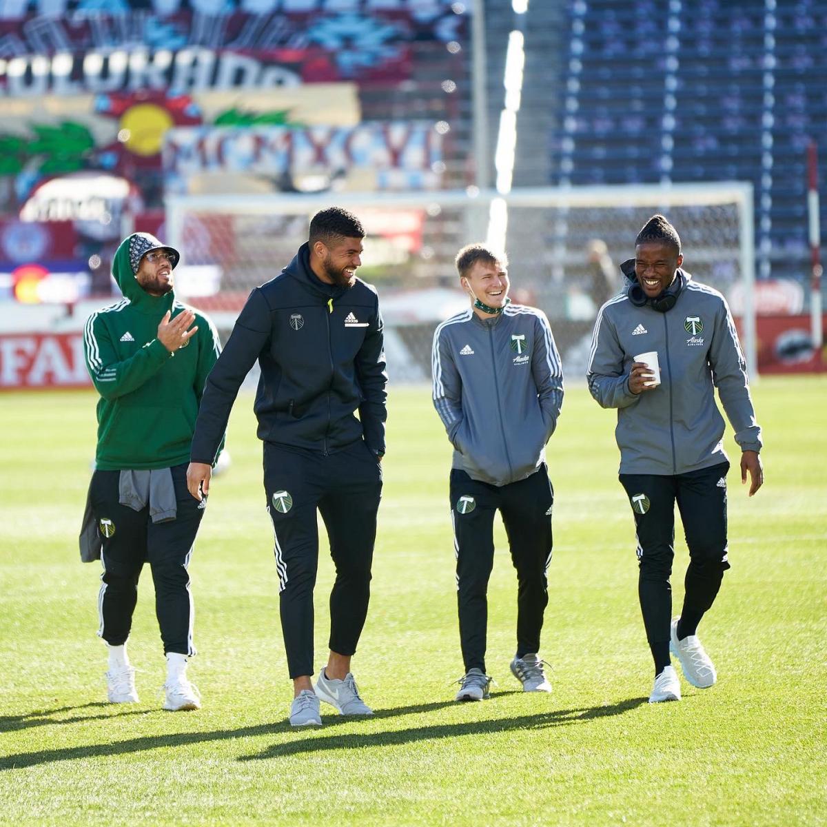 Timbers players recognize the field/ Image: TimbersFC