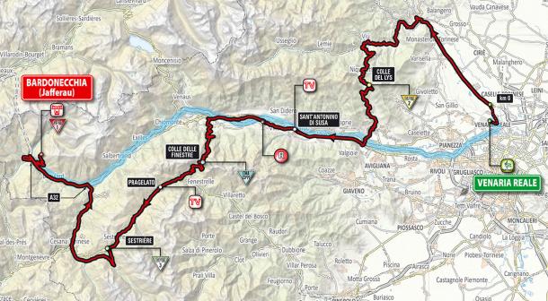 Recorrido etapa 19 Venaria Reale - Bardonecchia | Foto: Giro de Italia