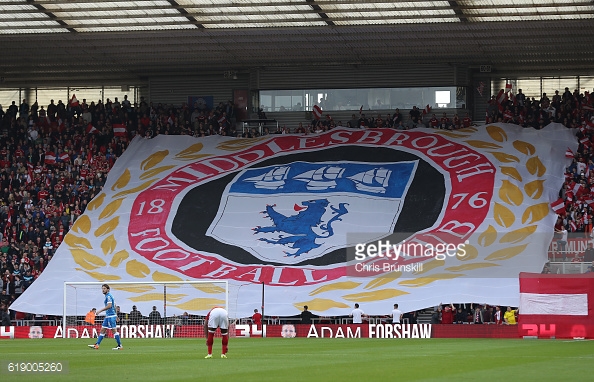 The Red Faction raised over £3,000 for this display celebrating 140 years of Boro | Photo: GettyImages/Chris Brunskill