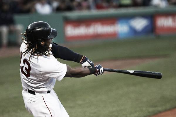 Hanley Ramirez in action against the Boston Red Sox. Photo: Adam Glanzman/Getty Images North America)