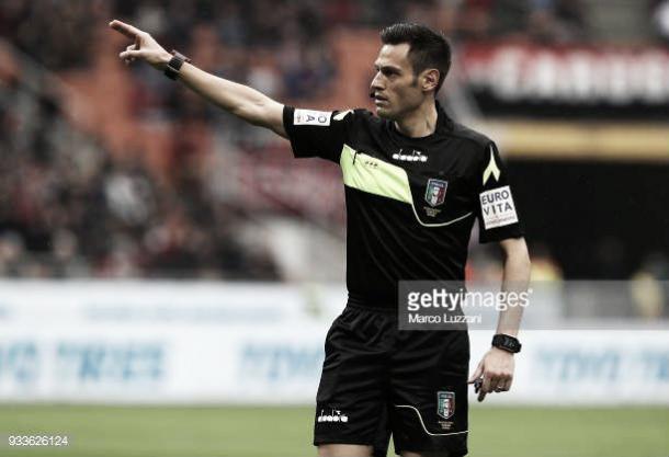 Imagen de Maurizio Mariani, árbitro del partido. Foto: Gettyimages.com