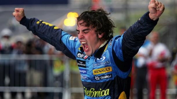 Fernando Alonso campeão com a Renault (Foto: Reprodução)