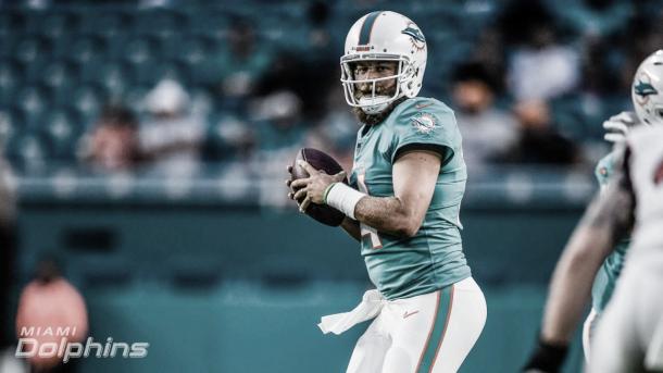Ryan Fitzpatrick se perfila como el QB titular en el 2019 (foto Dolphins.com)