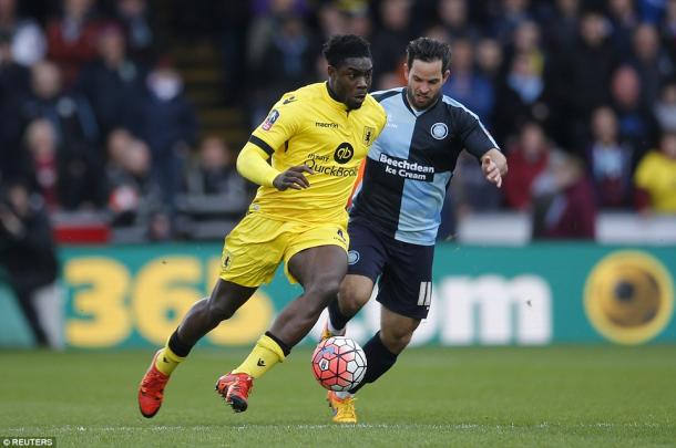 Richards, who clashed with fans after the game, pictured in action (photo: reuters)