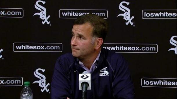 Hahn addresses the media following Chicago's latest blockbuster trade/Photo: CSN Chicago