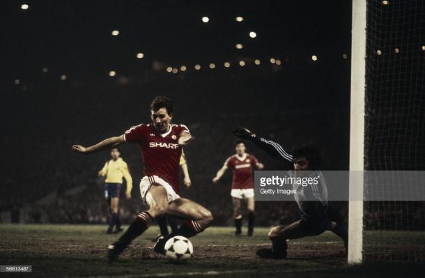 Captain Marvel scores against Barcelona in what was his greatest night in a United Shirt (Photo: Getty Images)