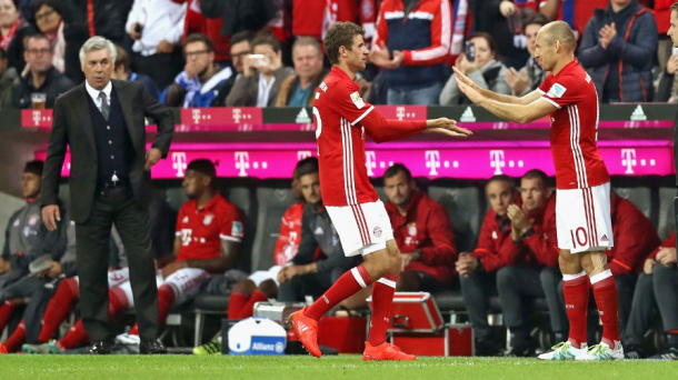 Robben sustituye a Müller en el partido frente al Hertha | Foto: FC Bayern