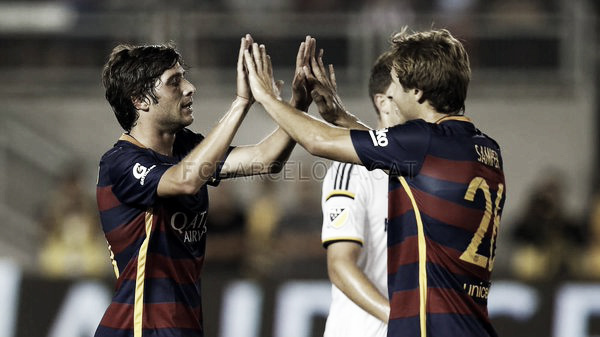 Sergi Roberto y Samper, los dos canteranos del primer equipo | Foto: FC Barcelona