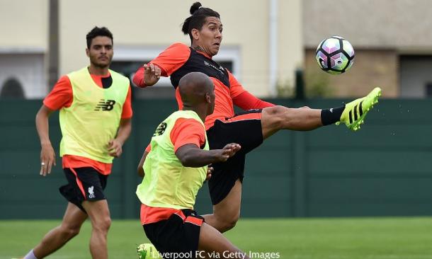 Roberto Firmino, sporting a new hairstyle, is likely to get some minutes against Tranmere (photo; Getty Images)