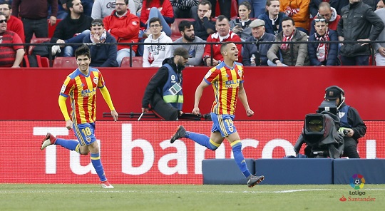 Rodrigo celebrando uno de sus tantos. Foto: La Liga.
