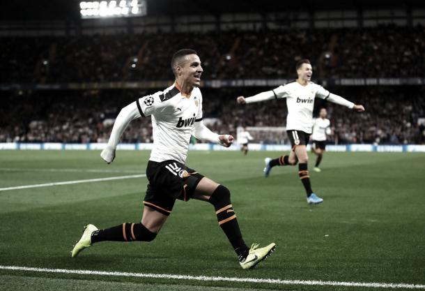 Gol de Rodrigo ante el Chelsea./ Foto: Champions League