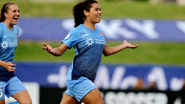 Raquel Rodriguez has been a key piece in Sky Blue's so far improved form in 2019 (photo via nwslsoccer.com)