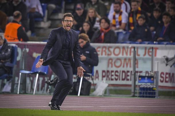 Eusebio Di Francesco en acción / Foto: AS Roma