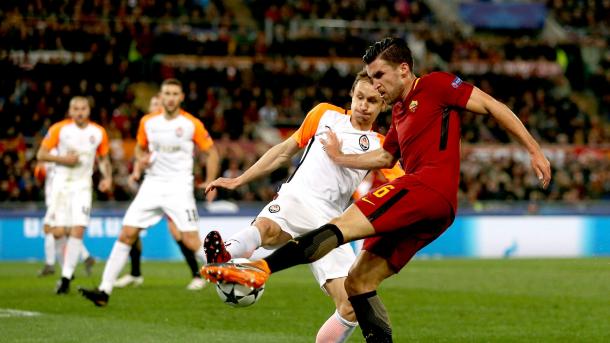 El partido en la primera mitad fue muy disputado | Foto: AS Roma