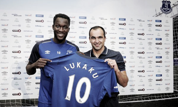 Romelu Lukaku joined Everton in July 2014 for a club record fee of £28million. | Image: Everton