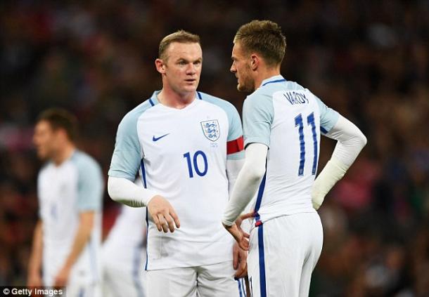 Rooney, Vardy and Kane didn't work as a trio on Thursday (photo: Getty Images)